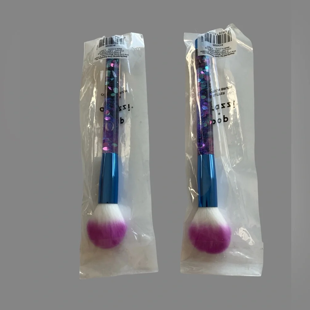 2 Pop Arazzi Glitter Contour Brushes TWO NEW IN PACKAGE
